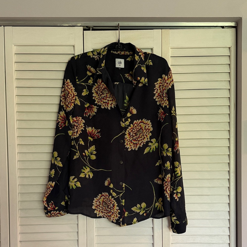 CAbi Floral Blouse